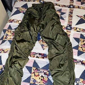 Fashion Nova Baggy Olive Green Sweatpants